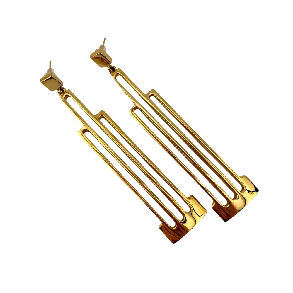 ART DECO 89th Gold Plate Empire State NY Towers Building Vintage 3"